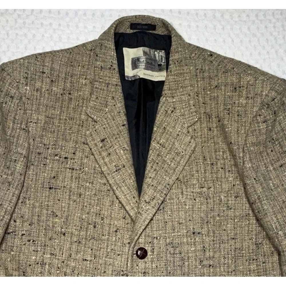 Vintage Paul Smith Sportswear Wool Tweed Blazer 80/90s Donegal Speckled 3 Button